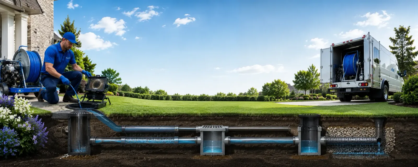 Outdoor drain cleaning information for Center, ND